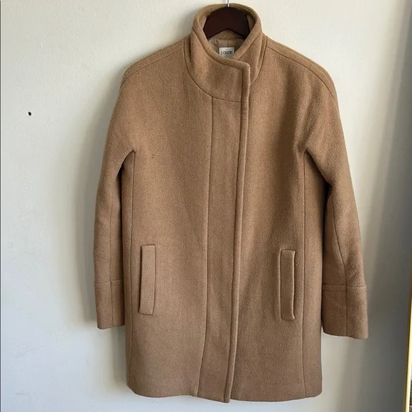 J. Crew City Coat in Heather Acorn, Size 2 - Picture 2 of 8